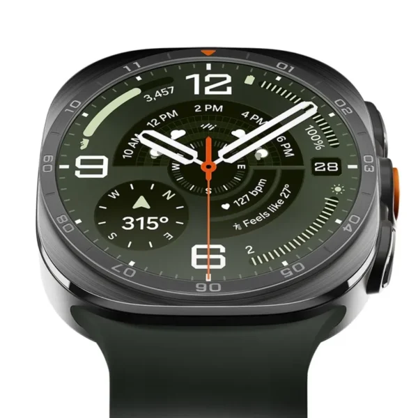 ساعت هوشمند 47 میلی‌متری سامسونگ مدل Galaxy Watch Ultra 2 با بند لاستیکی، سازگار با سیستم عامل Android، به همراه بند لاستیکی اضافی