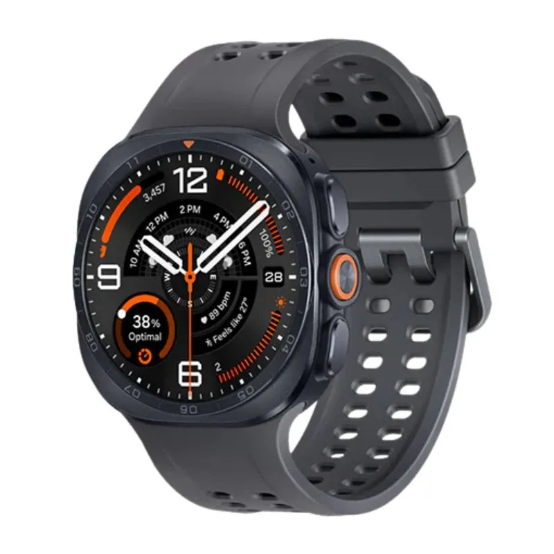 ساعت هوشمند 47 میلی‌متری سامسونگ مدل Galaxy Watch Ultra 2 با بند لاستیکی، سازگار با سیستم عامل Android، به همراه بند لاستیکی اضافی