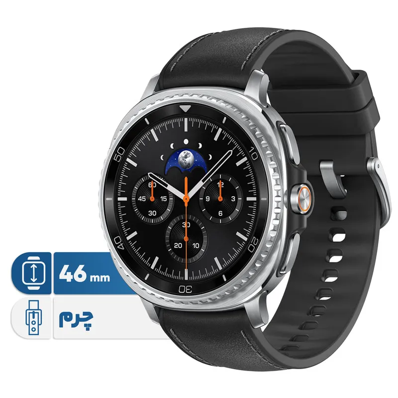 ساعت هوشمند 46 میلی‌متری سامسونگ مدل Galaxy Watch 8 Classic با بند چرمی