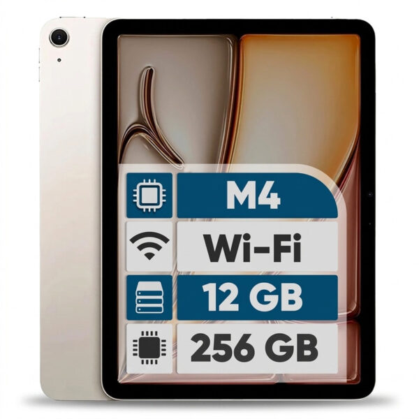 تبلت 13 اینچ اپل مدل iPad Air 2026 M4 Wi-Fi ظرفیت 256 گیگابایت و رم 12 گیگابایت، رزولوشن دوربین اصلی ۱۲ مگاپیکسل، پشتیبانی از قلم و کیبورد